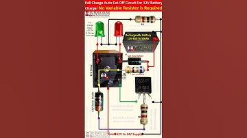 Full Charge Auto Cut OFF Circuit Using Zener Diode || 12V Battery Overcharge Protection Circuit #12V