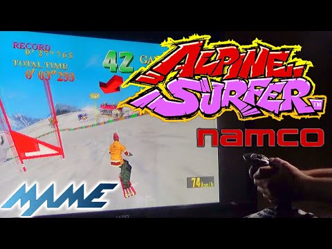 Alpine Surfer Arcade With Analog Flight Stick In MAME 