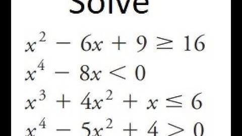 Grade 12 Advanced Functions - Solving polynomial inequalities using number line (ch 4.3)