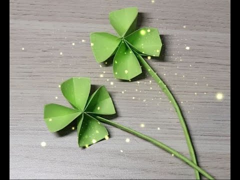Video CÁCH GẤP (XẾP) CỎ 4 LÁ MAY MẮN (DỄ LÀM NHẤT)| HOW TO... - youtube