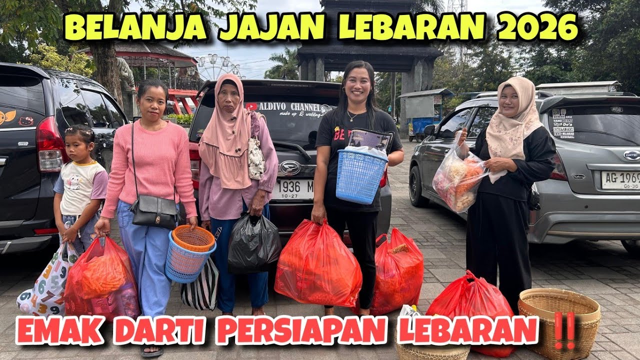 Emak Darti belanja jajan lebaran bersama emak2 ‼️ Borong jajan di pasar