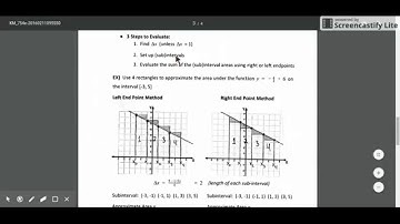 Riemann Sums   Left and Right Endpoint Approximations