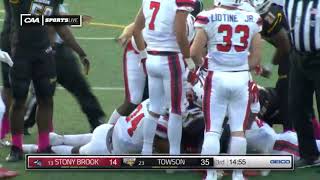 #CAAFB Highlights October 6: Towson 52, Stony Brook 28