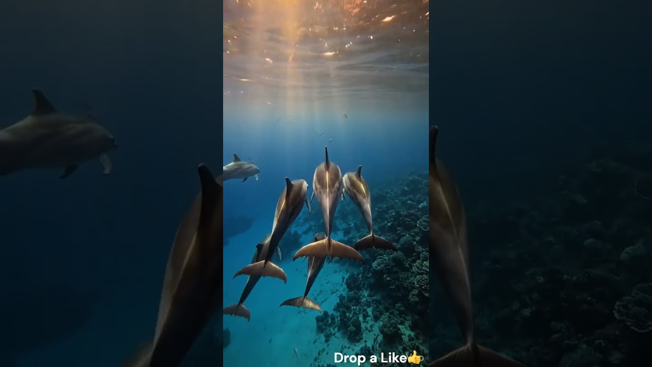 Dolphin Family's Secret Ocean Journey 🐬🌊 | Cinematic Ocean Adventure  #animalsofearth #shortsfeed