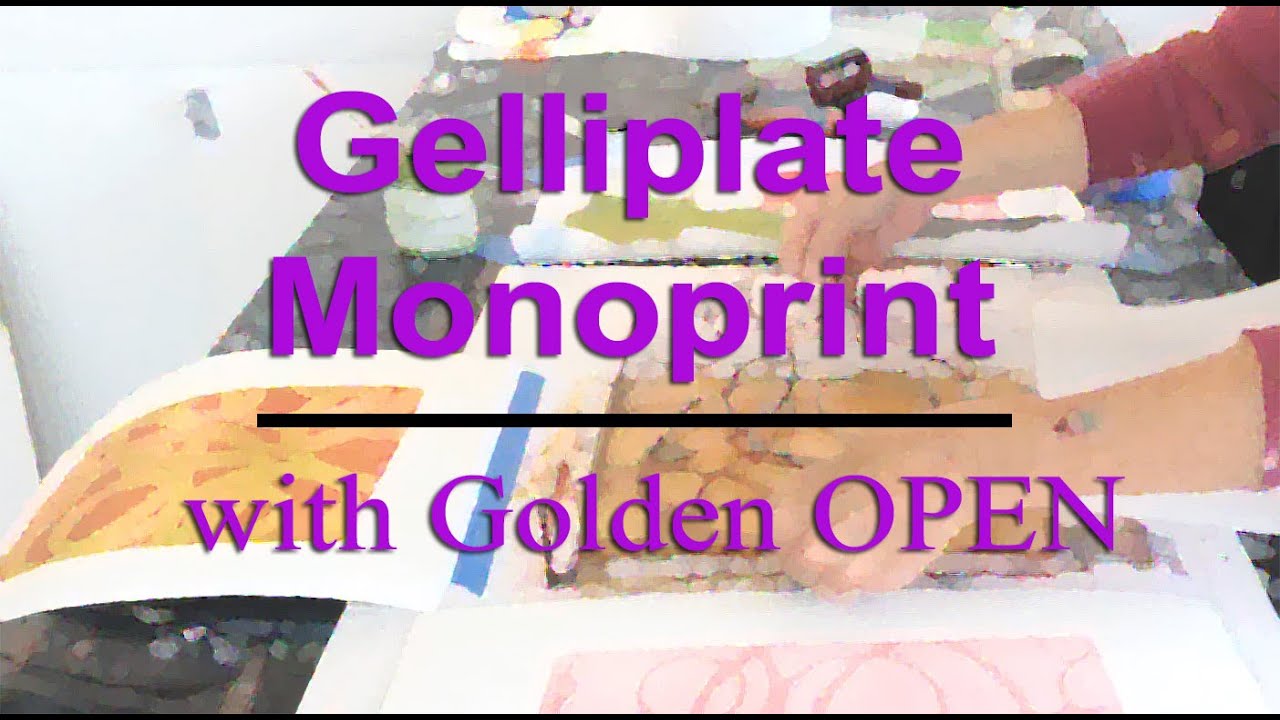 ONLINE 1-to-1 – Gelatin plate printing with GOLDEN OPEN acrylics