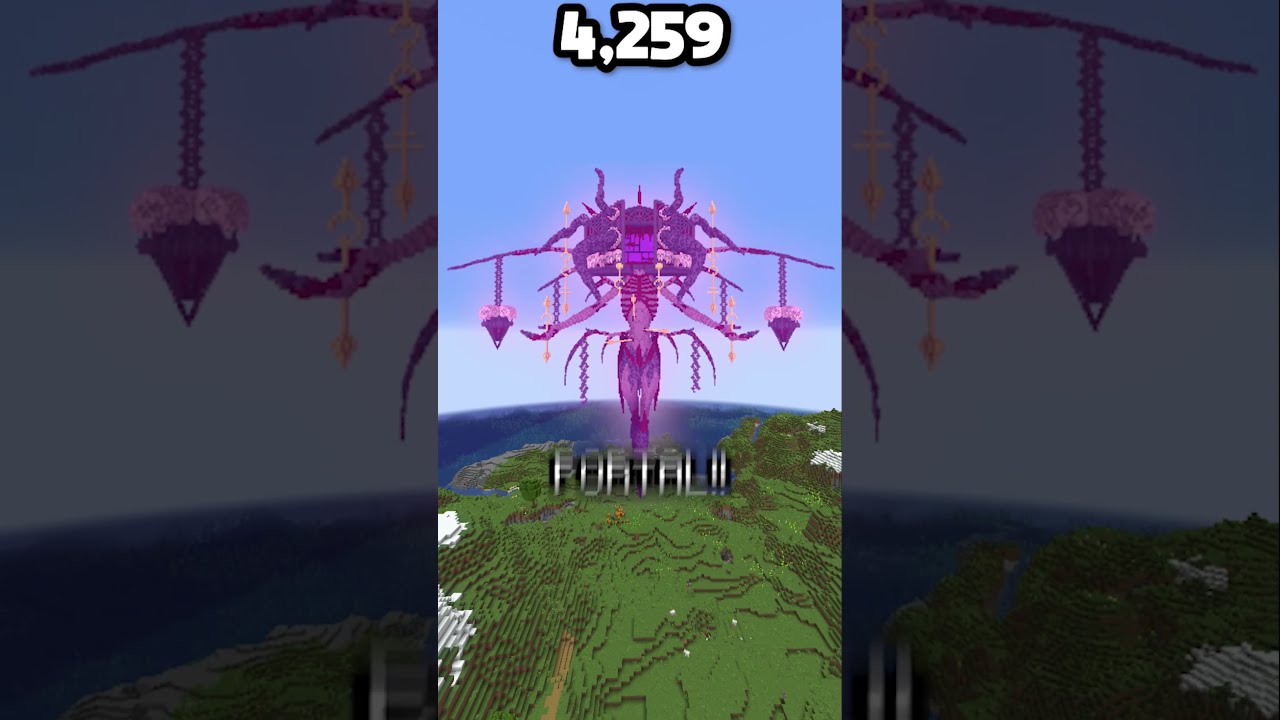Minecraft But Anything You Build Gets Bigger 