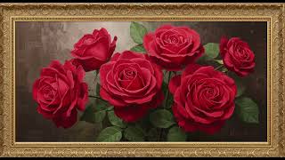 Frame TV Art - Framed Art Background: Crimson Bloom - Analyzing a Classic Rose Still Life screenshot 3