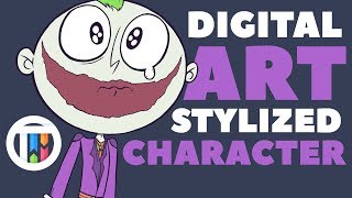 My Process for Drawing Stylized Characters - Baby Joker - Speed Art Timelapse w/ Commentary