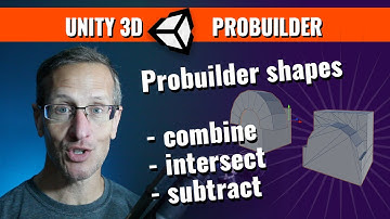 Unity ProBuilder - Boolean Tool used to Combine, Intersect, or Subtract one shape from another.
