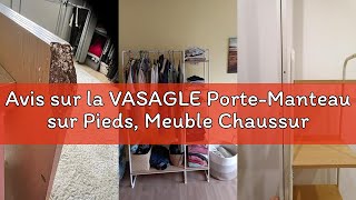 Avis sur la VASAGLE Porte-Manteau sur Pieds, Meuble Chaussure Entrée, Vestiaire, avec 5 Étagèress de
