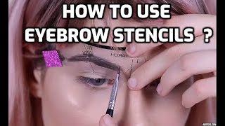 how to use eyebrow stencils youtube