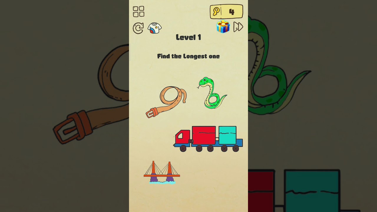 Brain crazy level 1 2 3 4 Gameplay Solution