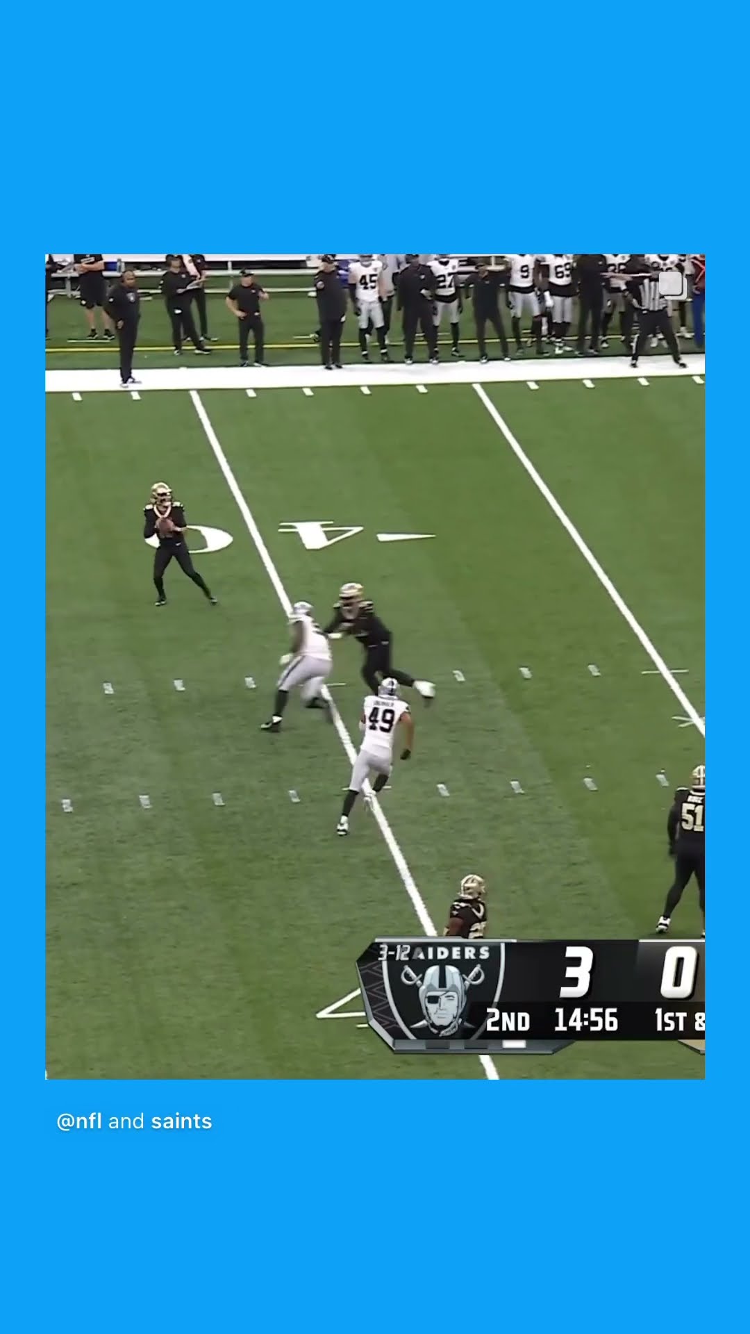 Trickery #hoodnews #saints #raiders #spencerrattler #FosterMoreau #touchdown #trickplay #omg #how