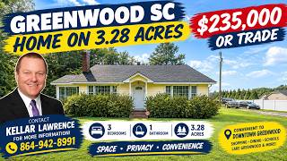 Greenwood SC Home on 3.28 Acres for Sale