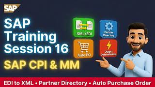 SAP Training Session 16 | EDI to XML Converter, Partner Directory & Auto Purchase Order in SAP CPI