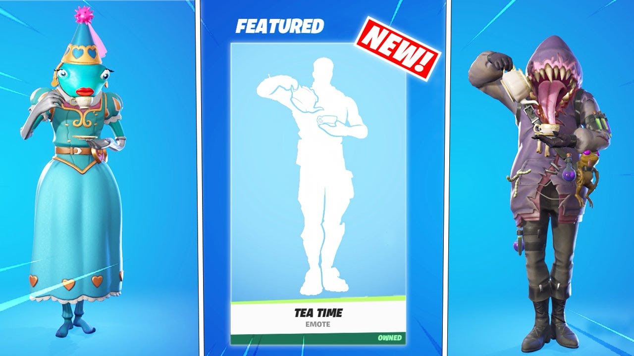 *NEW* Tea Time Emote Item Shop & Locker Showcase! Fortnite Battle