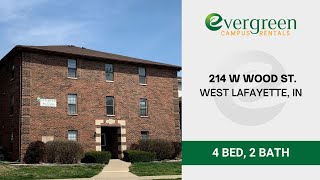 4-Bedroom Apartment in West Lafayette  |  214 W Wood St.  |  Unit 1