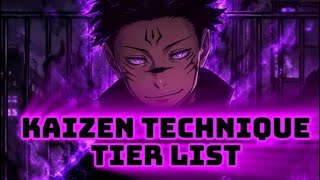 UPDATED-Kaizen cursed technique tier list-April
