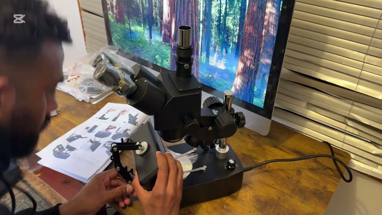 Gemmological microscope unboxing