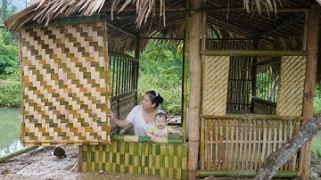 FULL VIDEO: 150 Days Construction Journey - Single Mother Alone Building a Bamboo House by the Lake