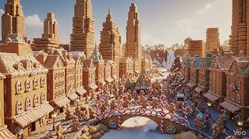 🍪 What if gingerbread men created a civilization? #ai #aivideo #christmas #santa #holiday #cookies 