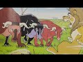 KID'S STORIES - Three oxen and a lion.