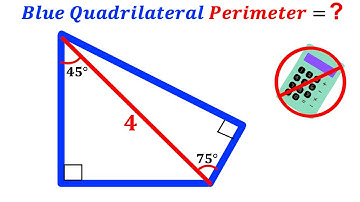 Can you find the Perimeter of the Blue Quadrilateral? | (Justify) | #math #maths | #geometry