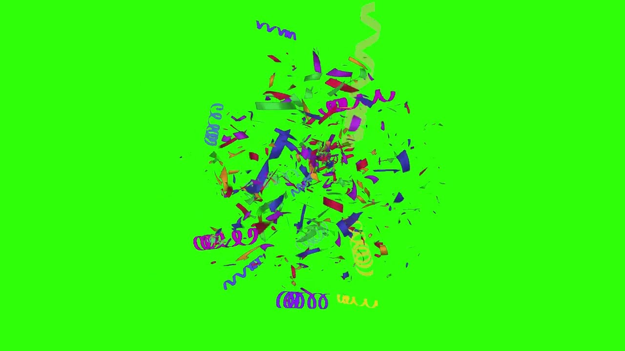 Lanzamiento CONFETI para fiestas pantalla verde 🎊