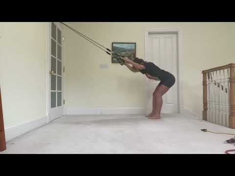 Resistance band bent over vertical pull