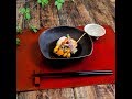 秋ならでは盛りつけを楽しみましょう！揚げ海老芋の吹き寄せ盛り ｜和食のレシピ集
