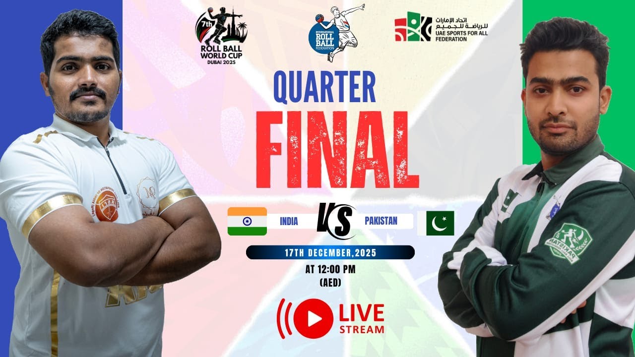 INDIA VS PAKISTAN | MEN'S QF-02 | 7th Roll Ball World Cup 2025