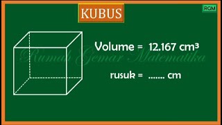 CALCULATING THE RIBS OF A CUBE GIVEN THE VOLUME #ribs #cube