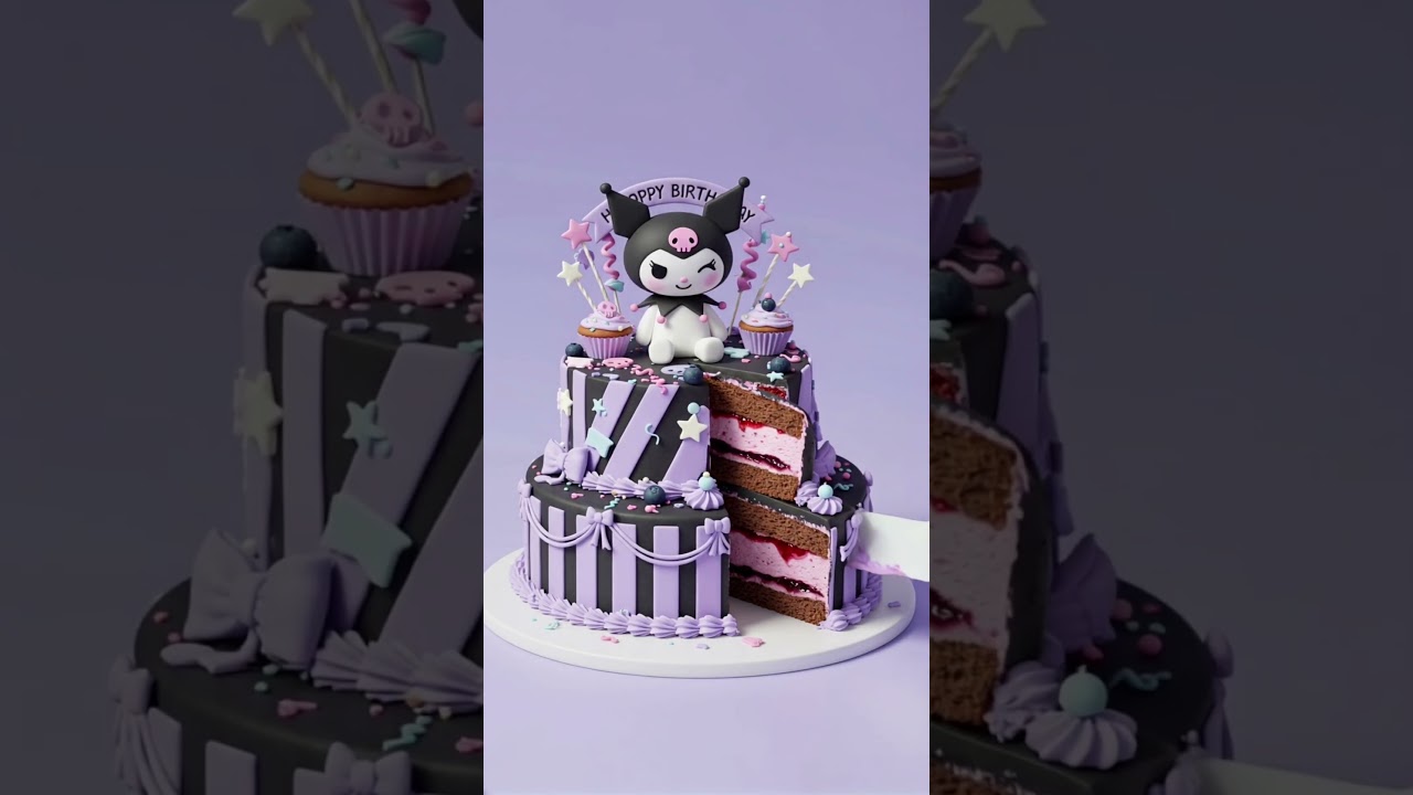 Kuromi Birthday Cake 💜🖤 Cute Meets Chaos in Every Slice!