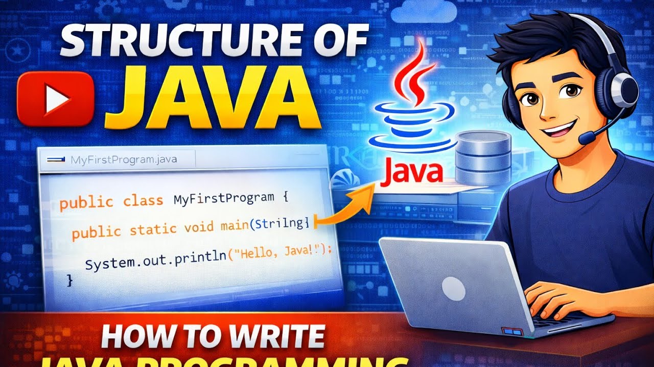 Structure of Java Program Explained | How to Write First Java Code