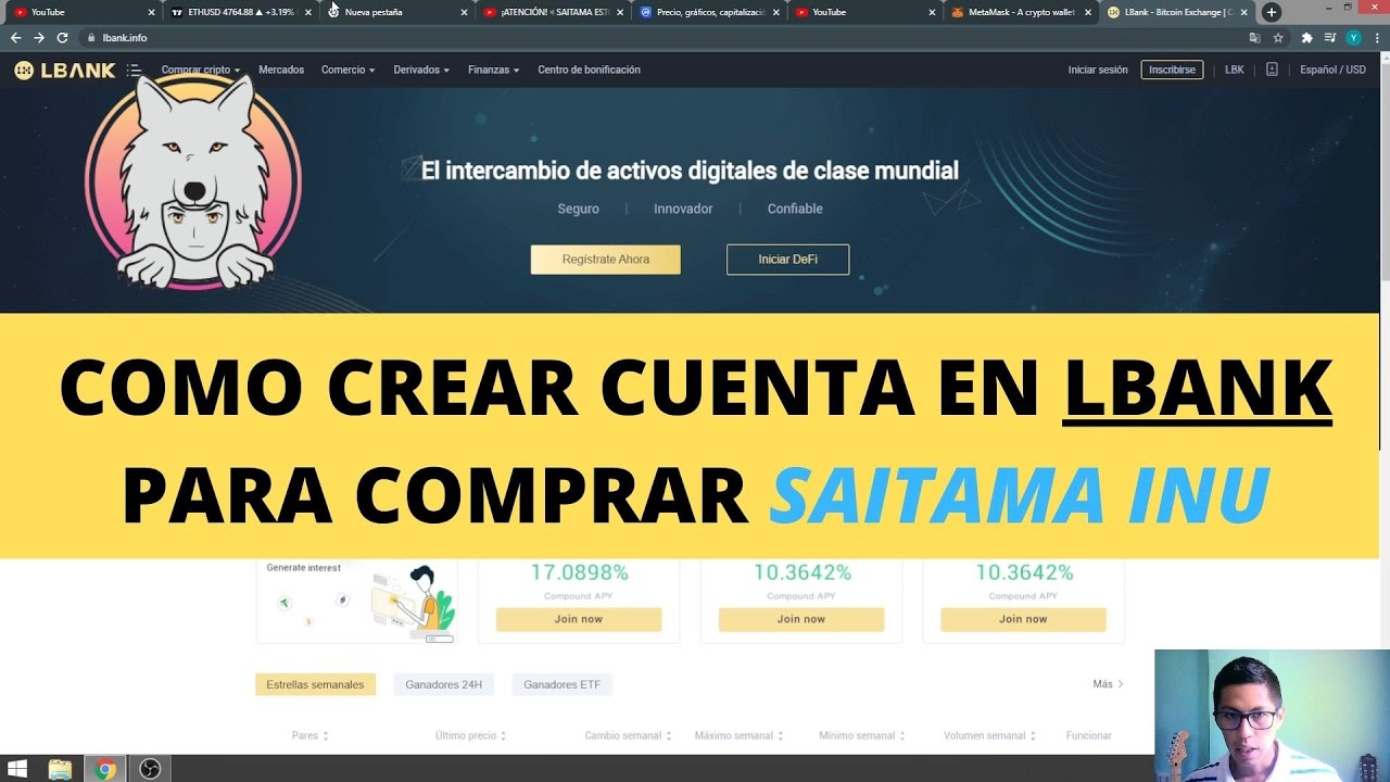 CÓMO CREAR CUENTA EN LBANK / EXCHANGE / PARA COMPRAR SAITAMA INU - YouTube