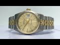 Rolex Datejust 36mm 16013 Two Tone 18K Gold & Stainless Steel RARE Tapestry Dial