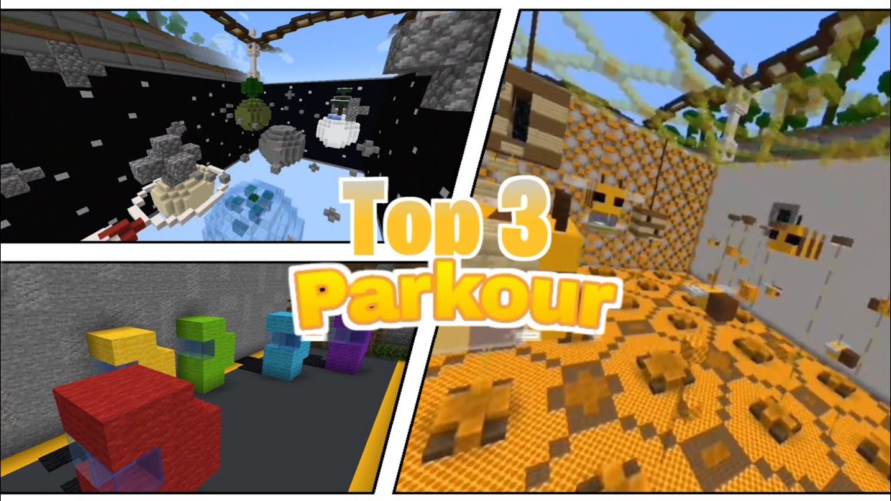 TOP 3 MAP PARKOUR TERBAIK DI MCPE - YouTube