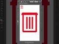 How to draw DELETE icon in Adobe Illustrator | DesignMentor