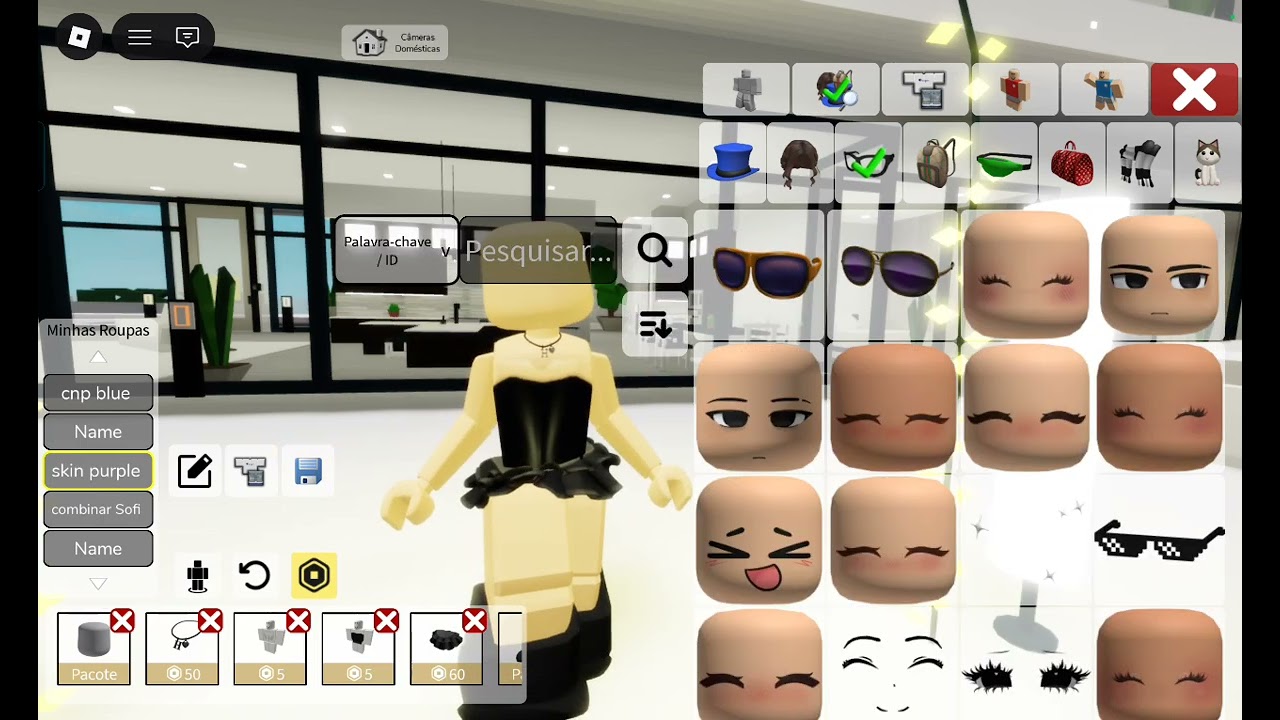 Ideia de skin feminina na cor preta ⚫😀