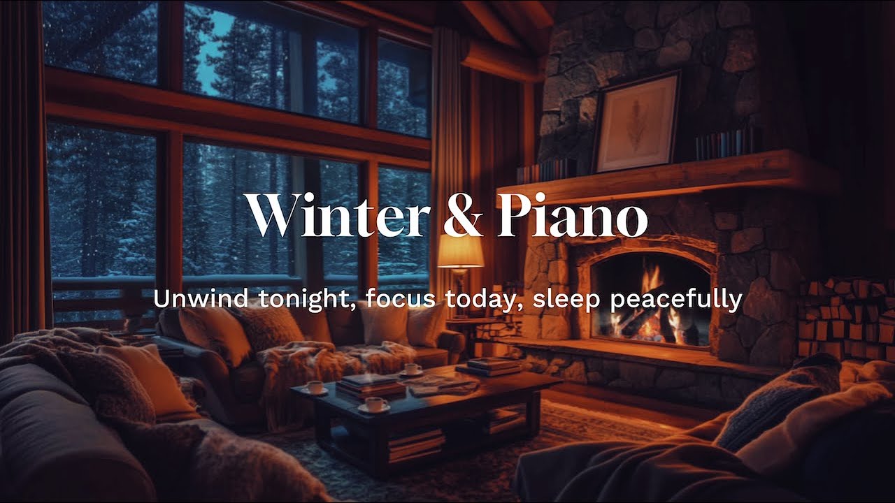 Winter Piano Music ❄️ 2 Hour | Relaxing Piano for Stress Relief, Study, Sleep & Calm