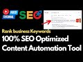 Must Have For Article Ranking On Top 5 Results [ Using Content Optimization Automation ] - Hindi