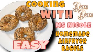 Tasty Bagels with ONLY 3 Ingredients - Cook with me in the Air Fryer!