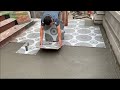 Professional Small Size Outdoor Playground Construction Workers Use Patterned Ceramic Tiles