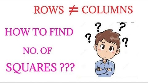To find the no. of squares if rows and columns are unequal
