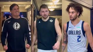 Luka Dončić, Mark Cuban Immediately After Mavs Win Game 5 Against Thunder