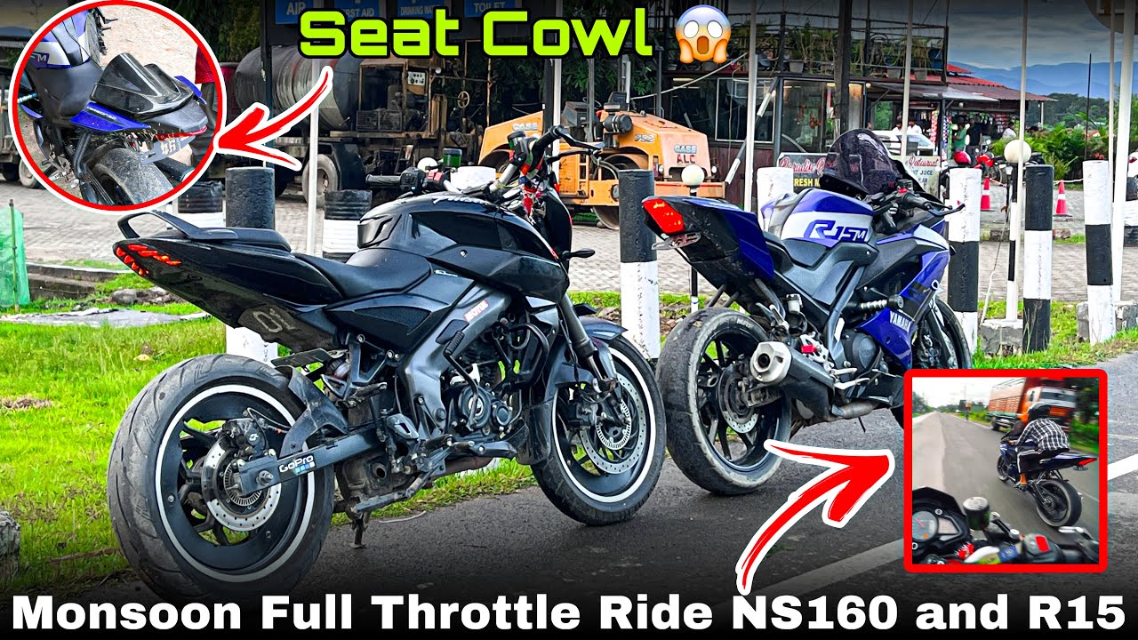 WAY TO BADARPUR WITH NS160 AND R15V3 😱 | FULL THROTTLE 🚀 MONSOON RIDE 🥵 