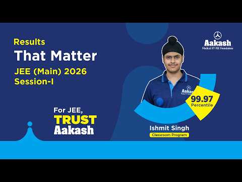 99.97 Percentile in JEE Main 2026 (Session-1) | Ishmit Singh Reveals the Power of Consistency