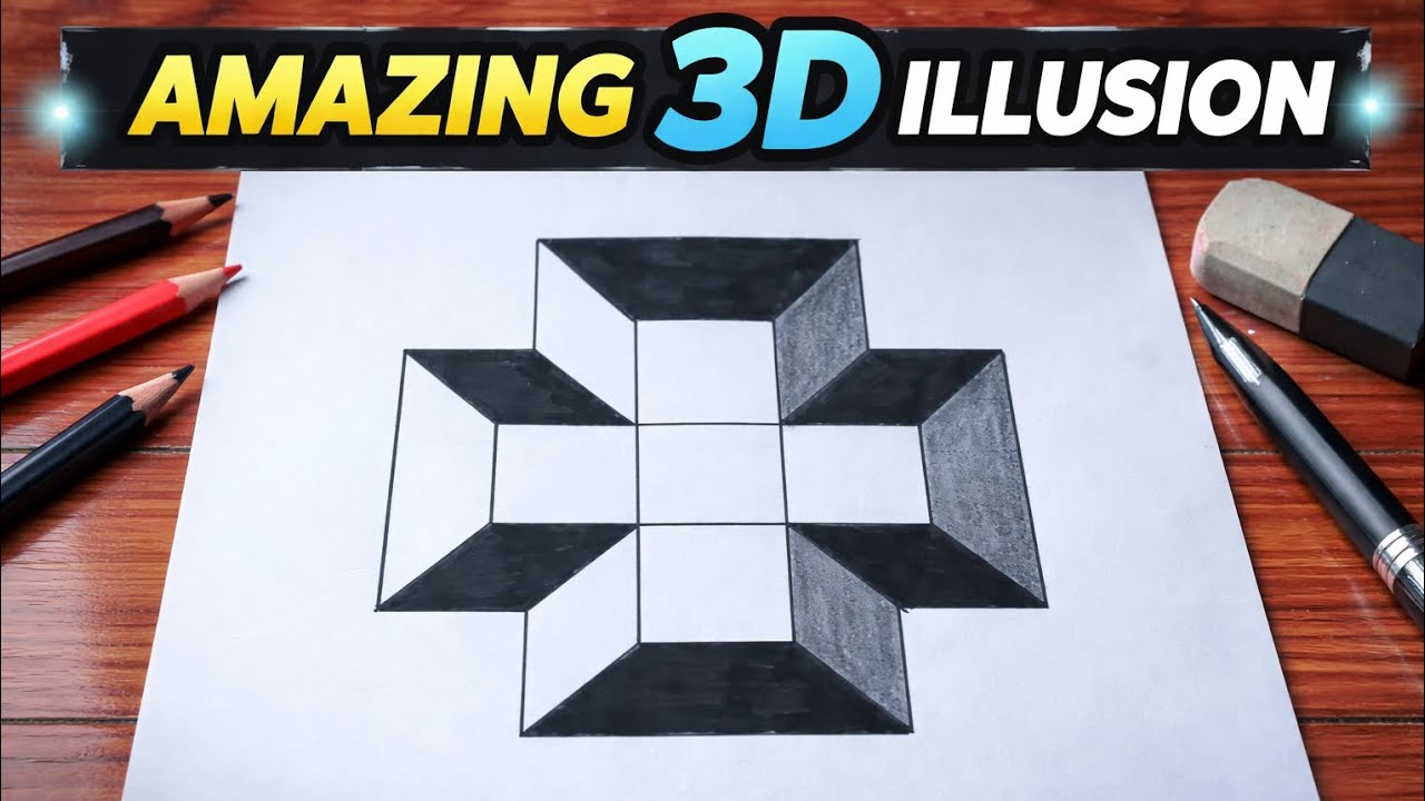 Amazing 3D Illusion Drawing That Tricks Your Eyes Completely Today 😲✨