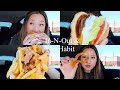 IN-N-OUT & THE HABIT ANIMAL STYLE FRIES, CHEESE BURGER, & ONION RINGS CAR THIEF Story Time MUKBANG!