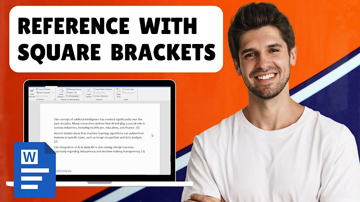How To Include Reference Citation With Square Brackets in MS Word | Easy Tutorial
